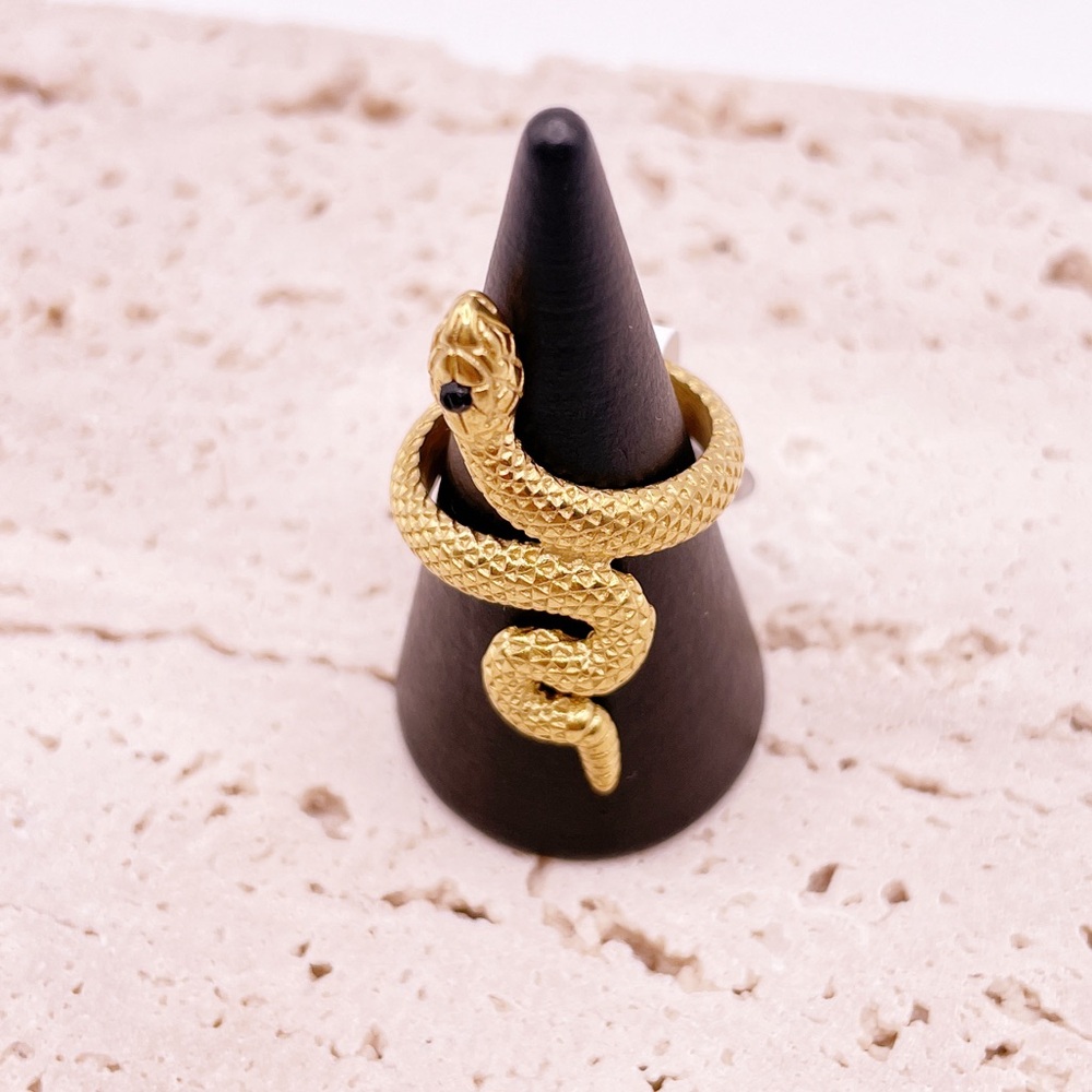 Size 6 Snake Ring •Gold Stainless Steel•